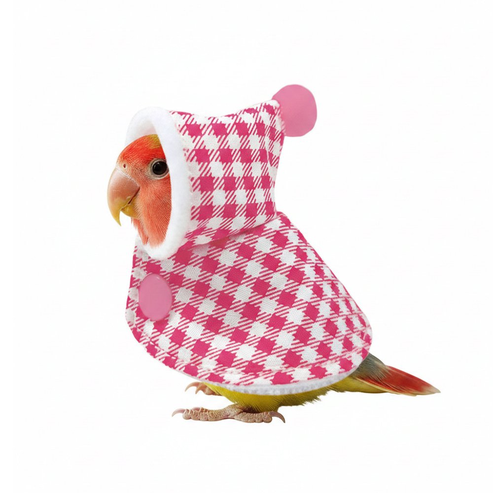 Bird Plaid Cloak Winter Warm Coat