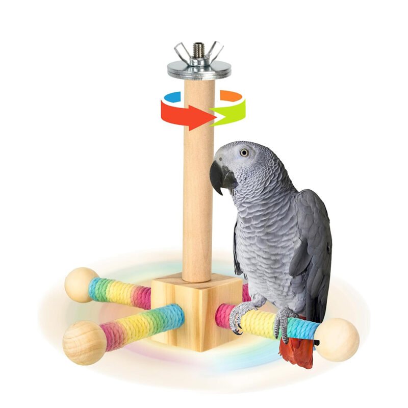 Parrot 360° Interactive Rotating Perch Bird Toys