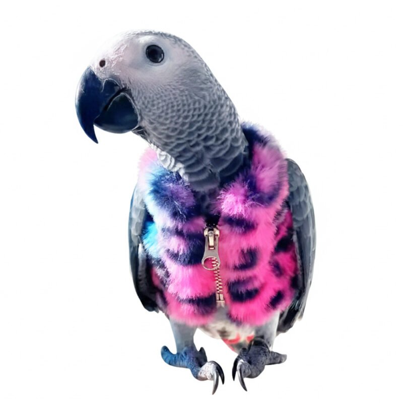 Parrot Leopard Fleece Vest Bird Clothes
