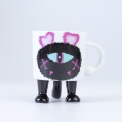 Three Legged Monster Coffee Mugs Set (5 oz. Cup and 6″ Saucer)