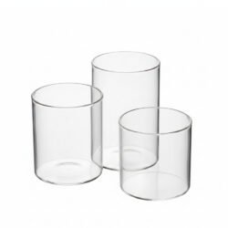 Fillable Glass Hurricane Candle Holders 3 PCS Set