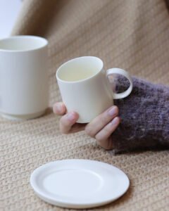 Handmade Asymmetrical Ceramic Coffee Mugs for Office and Home