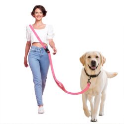Hands Free Dog Leash Galaxy Reflective Crossbody Leash
